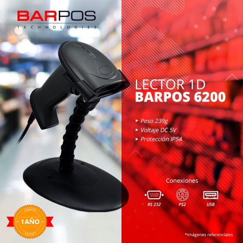 Lector de código de barra Barpos Well 6200